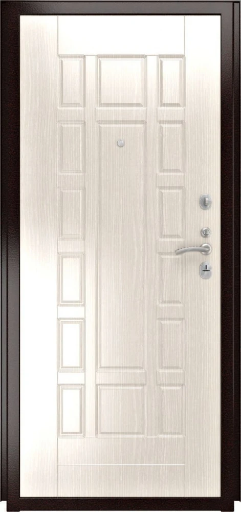 Входная дверь ДвериПРО Термо серебро ФЛ 244 Беленый дуб DPRO232581 внутренняя сторона