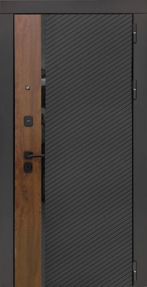 Входная дверь ДвериПРО Модель 3КЛ-1101 ФЛ-14 Веллуто бьянко DPRO228317 внешняя сторона