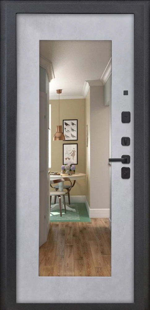 Входная дверь ДвериПРО L-Термо серебро ФЛЗ-603 Бетон снежный DPRO221090 внутренняя сторона