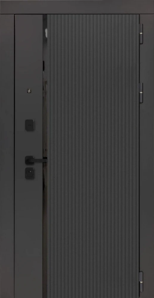 Входная дверь ДвериПРО Модель 3КЛ-1009 ФЛ-14 Веллуто бьянко DPRO228318 внешняя сторона