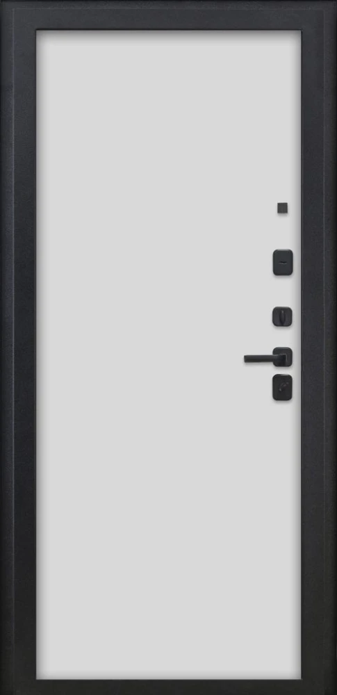 Входная дверь ДвериПРО L-Термо серебро Гладкая белый матовый DPRO220838 внутренняя сторона