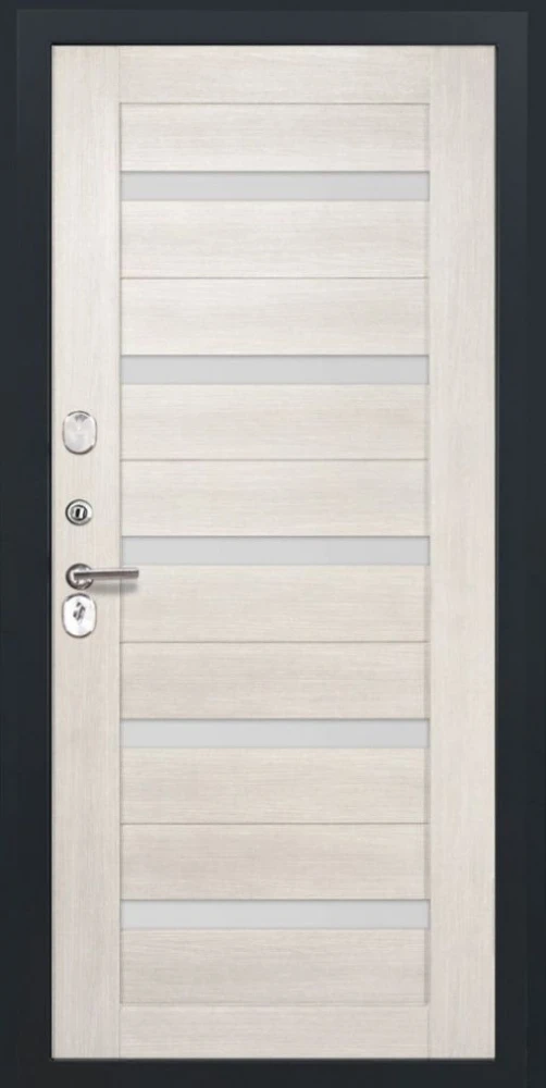 Входная дверь ДвериПРО Модель L-46 СБ-1 (ст. белое, 16мм, беленый дуб) DPRO200517 внутренняя сторона