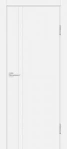Межкомнатная дверь П-20 ал. молдинг Хром Белый