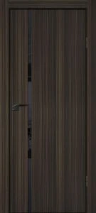 Межкомнатная дверь P-22  кромка ABS черная c 4-х ст. Эвкалипт африканский