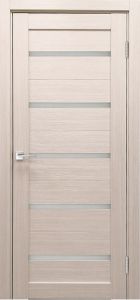 Межкомнатная дверь Легенда X-3 тон Кремовая лиственница Остекление Сатинат белое